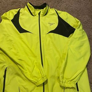 Neon yellow windbreaker